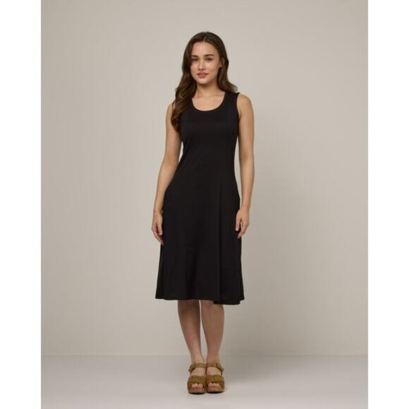 Wool& Flora Merino Wool Swing Dress Sleeveless Minimalist Elevated Basics Small - Picture 1 of 4
